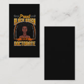 Carte De Visite Diplôme de doctorat d'une femme noire fière (Devant / Derrière)