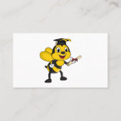 Carte De Visite Diplômé d'une ruche de dessin animé heureux (Dos)