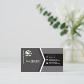 Carte De Visite Directeur à fond gris élégant de logistique de (Debout devant)