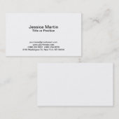 Carte De Visite Directeur Blanc Professionnel Consultant Chef (Devant / Derrière)