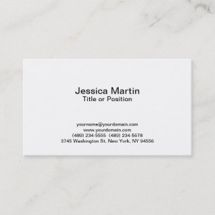 Carte De Visite Directeur Blanc Professionnel Consultant Chef