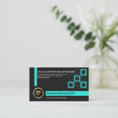 Carte De Visite Directeur cyan créatif simple de développement de (Debout devant)