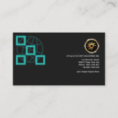 Carte De Visite Directeur cyan créatif simple de développement de (Dos)