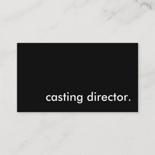 Carte De Visite directeur de casting. (Devant)