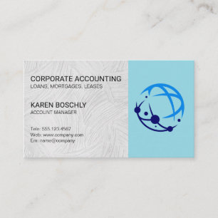 Carte De Visite Directeur de compte Logo Global Corporatif