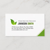 Carte De Visite Directeur de construction - Vert Moderne Élégant (Devant)