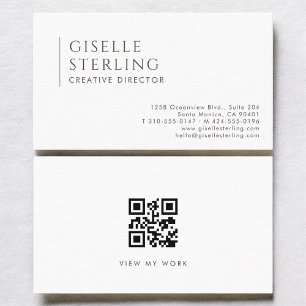 Carte De Visite Directeur de création Moderne Professionnel QR Cod