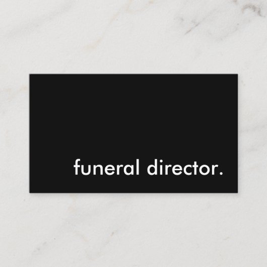 Carte De Visite directeur de funérailles. (Devant)