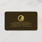 Carte De Visite Directeur de l'exploitation Luxurious Gold Wave La (Dos)