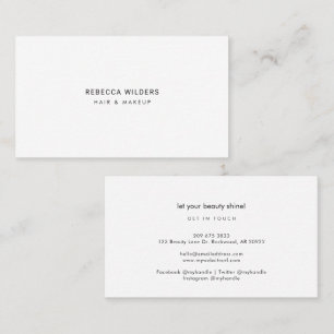 Carte De Visite Directeur de studio de beautician minimaliste mode