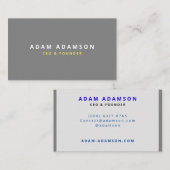 Carte De Visite Directeur du PDG de Classic Grey (Devant / Derrière)