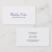 Carte De Visite Directeur exécutif moderne bleu blanc (Devant / Derrière)