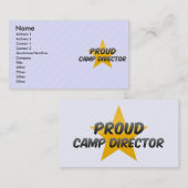 Carte De Visite Directeur fier de camp (Devant / Derrière)