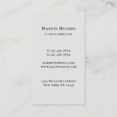 Carte De Visite Directeur Funéraire Arbre De Vie Beige (Dos)