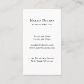 Carte De Visite Directeur Funéraire Arbre De Vie Vert (Dos)