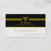 Carte De Visite Directeur funéraire : Bandes dorées et élévation d (Devant)