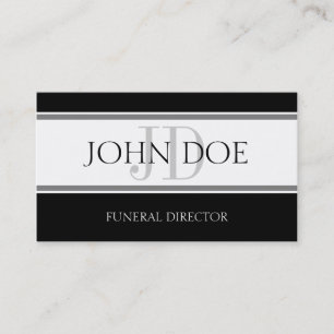 Carte De Visite Directeur funéraire Stripe W/W