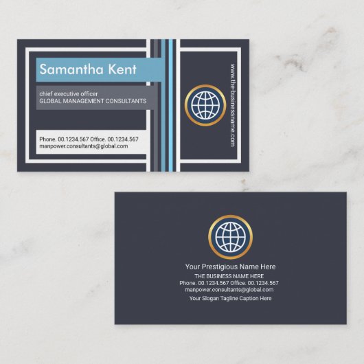 Carte De Visite Directeur Général Creative Concise Compartments (Devant / Derrière)