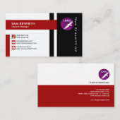 Carte De Visite Directeur général élégant concis moderne (Devant / Derrière)