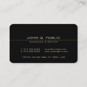 Carte De Visite Directeur général élégant et professionnel moderne (Dos)