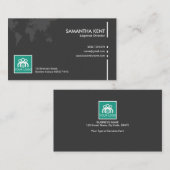 Carte De Visite Directeur gris simple simple de logistique de (Devant / Derrière)