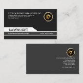 Carte De Visite Directeur moderne noir dynamique énergique de (Devant / Derrière)