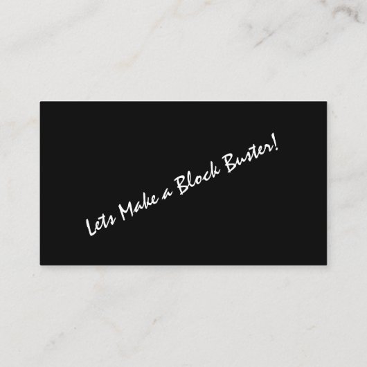 Carte De Visite Directeur Producer Clapper (Dos)