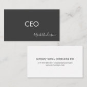 Carte De Visite Directeur | Série Signature (Devant / Derrière)