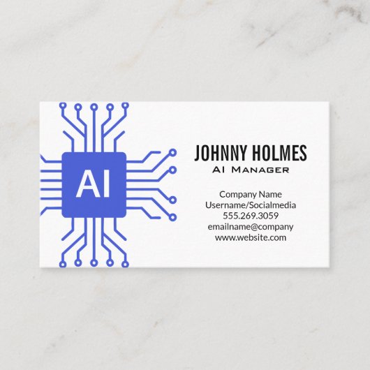Carte De Visite Directeur technique | Technologie d'IA (Devant)