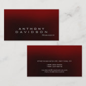 Carte de visite directeur tendance gris rouge (Devant / Derrière)