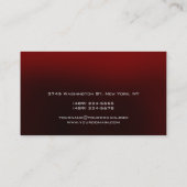 Carte de visite directeur tendance gris rouge (Dos)