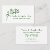 Carte De Visite Direction de la verdure botanique (Devant / Derrière)