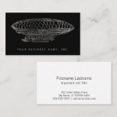 Carte De Visite Dirigeable (style d'impression typographique) (Devant / Derrière)