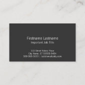 Carte De Visite dirigeable (style letterpress) (Dos)