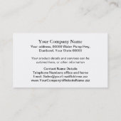 Carte de visite d'irrigation de ferme (Dos)