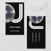 Carte De Visite Disco ball DJ géant signe gras (Devant / Derrière)