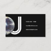 Carte De Visite Disco ball DJ géant signe gras (Dos)