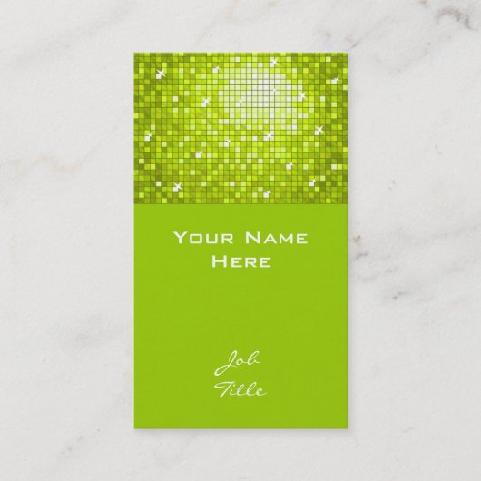 Carte de visite Disco Tiles Lime (Devant)
