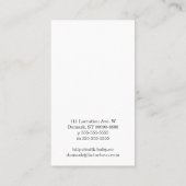 Carte De Visite Discrimination raciale de damassé de consultant en (Dos)