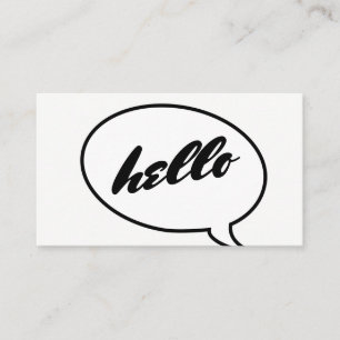 Carte De Visite Discuter bulle