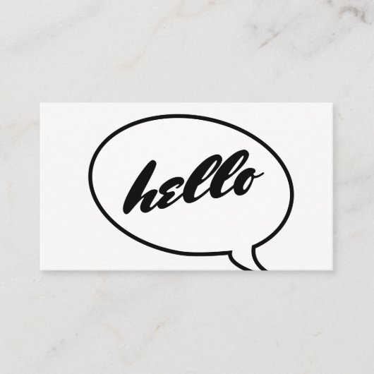 Carte De Visite Discuter bulle (Devant)