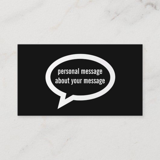 Carte De Visite Discuter bulle (Devant)