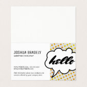 Carte De Visite Discuter bulle II / Motif de point (Extérieur déplié)