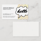 Carte De Visite Discuter bulle II / Motif de point (Devant / Derrière)