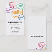 Carte De Visite Discuter la bulle | II (Devant / Derrière)