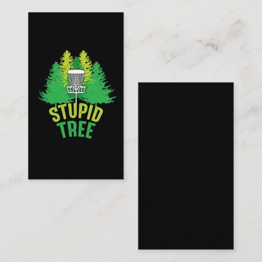 Carte De Visite Disk Golf Frisbee Hobby Stupid Tree (Devant / Derrière)