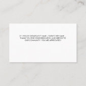 Carte De Visite Dispatcher Police 911 Thin Gold Line Merci (Dos)