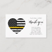 Carte De Visite Dispatcher Police 911 Thin Gold Line Merci (Devant)