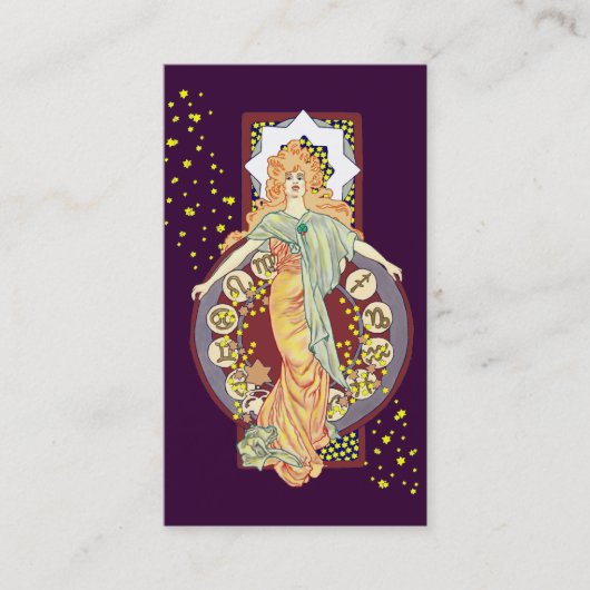 Carte de visite dispersé d'étoiles (Devant)