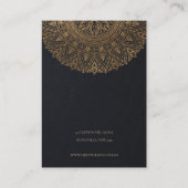 CARTE DE VISITE DISPLAY DE BLACK CLASSIC GOLD ORNATE MANDALA EARRI (Dos)